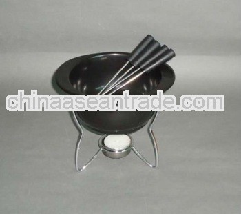 Ceramic chocolate fondue set,ice-cream chocolate fondue set