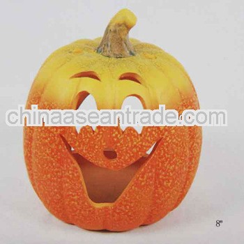 Ceramic halloween happy pumpkin tealight holder