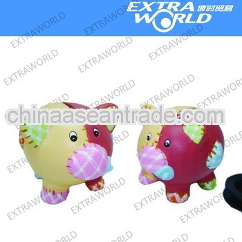 Ceramic piggy bank with painting