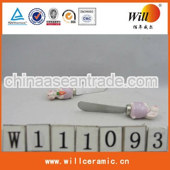 Ceramic rabbit butter knife for easter