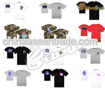 Character emboridered plain white cotton t shirts