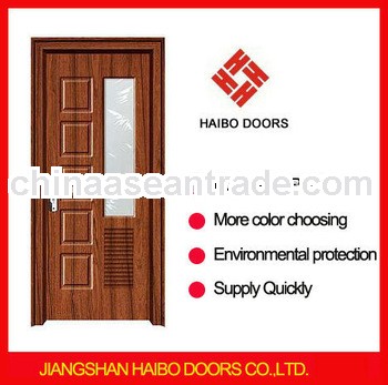 Cheap Interior MDF louver doors pvc Door for rooms (HB-042)