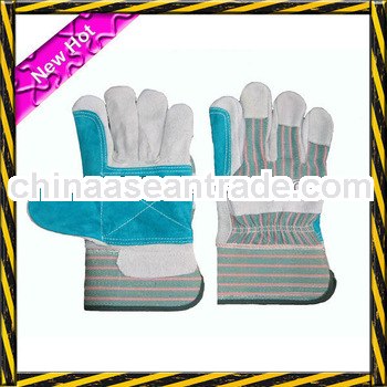 Cheap safety cow suede leather gloves/ leather safety gloves with palm reinforent