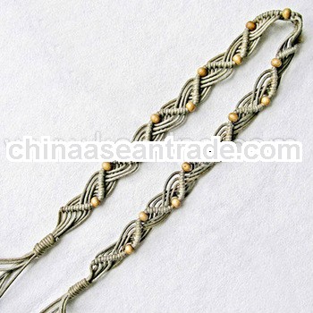 Wholesale Handmade Belts Knitted Beaded belt for dress WBT-100