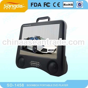 cheap hd portable boombox dvd player with TV VGA connection