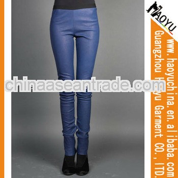 +supplier online clothing stores stretch women skinny leather pants (HYPU01)