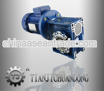 Chinese NMRV speed reducer attached motor with blue color