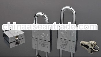 Chrome plated square Iron Padlock with blade keys