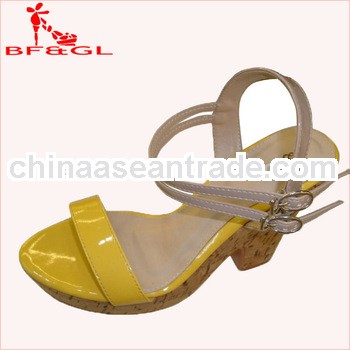 Chunky Heel Double Straps Natural Comfort Shoes Sandals