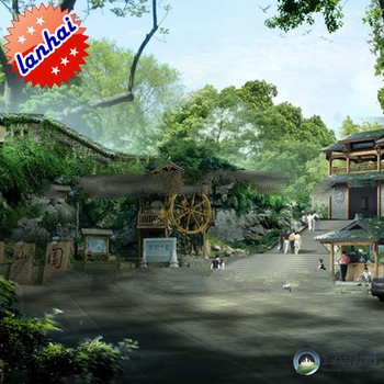 Classical park 3D Rendering