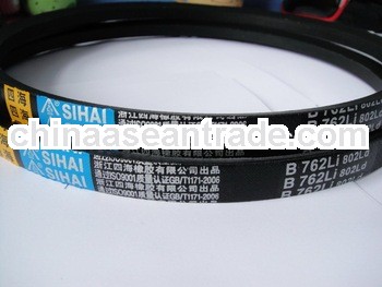Classical wrapped rubber v belt size chart
