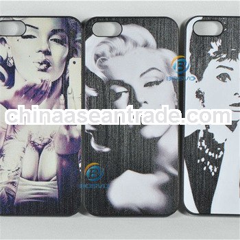 Classy embossed Marilyn Monroe cute pc case for apple iphone 5 pc case