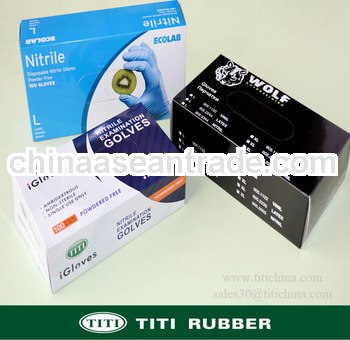 Cleanroom blace nitrile gloves with good quality