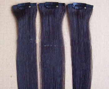Clip in hair extensions human hair, Real remy Indian human hair