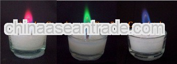 Color flame clear cup tealight candles