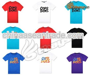 Colored custom-made cotton screen print t-shirt
