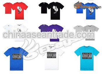 Colored emboridered t-shirt drawstring backpack