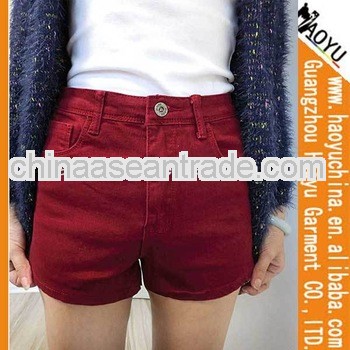 Colored red stone strap jeans (HYS723)
