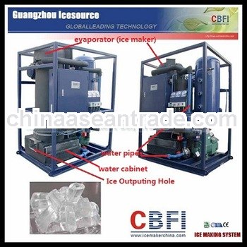 Commercial 8 tons tube ice maker for cooling drinks and wine