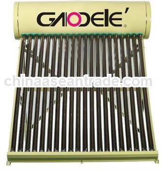 Compact No Pressure Solar Water Heater for Home