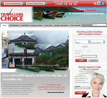 Company website design for small and middle travel agent company