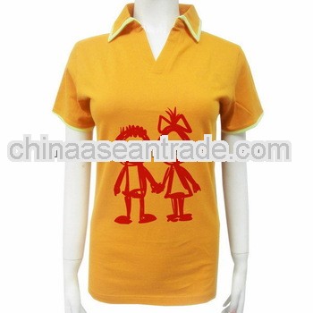 Contemporary western cotton lady polo shirts