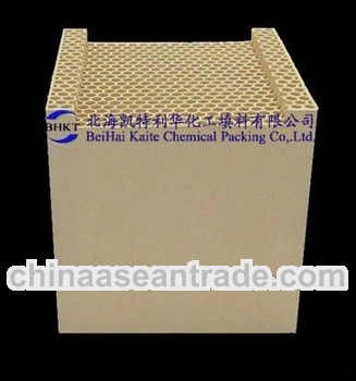 Cordierite honeycomb ceramic block for HTAC