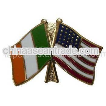 Crossed Flags lapel pins