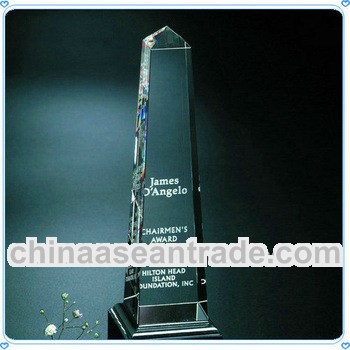Custom Engraved Obelisk Trophy Crystal For Office Gifts