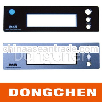 Custom Membrane switch panel with a clear window