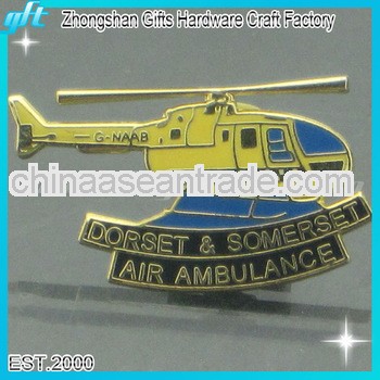 Custom Metal Enamel Plane Shape Badge Pins GFT-MB80