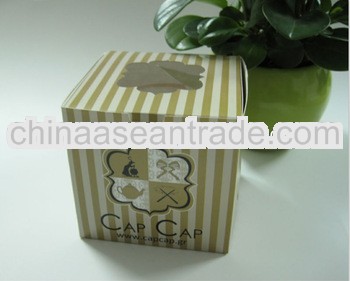 Custom clear pvc window cupcake box