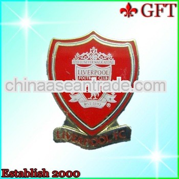 Custom design red enamel car brand name emblem