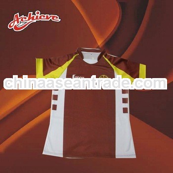 Custom dye sublimation rugby jerseys with 100% polyester