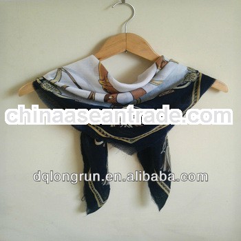 Custom made chain printed polyester scarf