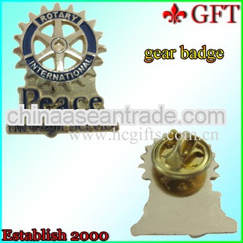 Custom peace metal gold lapel pin badge