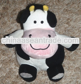 Custom plush cow soft toy, stuffed cow doll