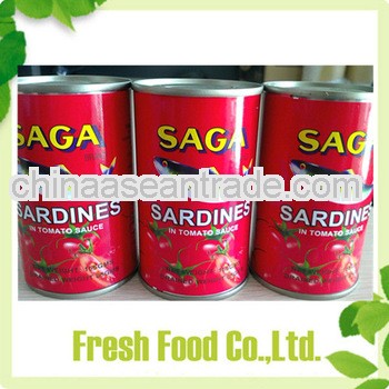 Customized brand ingredient canned fish 425g canned sardine