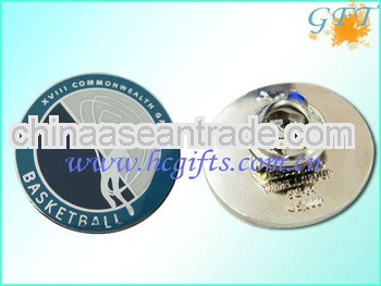Customized hard enamel metal round pin button