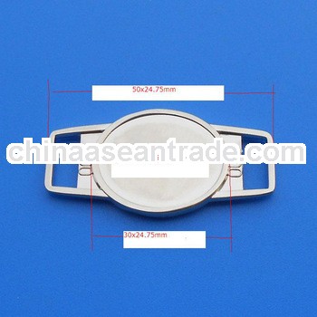 Customized metal shoelace charms with sticker logo