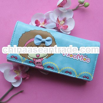 Cute cartoon princess printing wallet purse card holder bag
