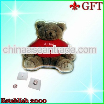 Cute metal printing panda cheap pins with butterfly clutch