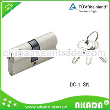 DC-1 pin brass motise cylinder lock with 3 S keys