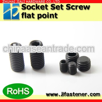 DIN913 alloy steel nylok flat point socket set screw