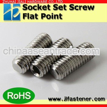 DIN 913 18-8 stainless steel metric set screw with flat point