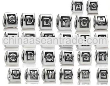 DIY alphabet alloy beads
