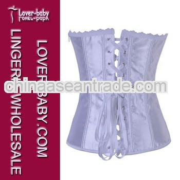 Daring sheer V plus size corset western wear L4057-1