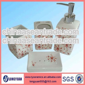 Decal ceramic square bathroom accessories