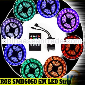 Decoration Strip light 12V 150 waterproof 5050 RGB LED flexible strip light Music control-Wllighting