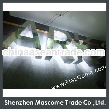 Decorative 3d metal backlit sign